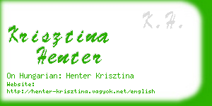 krisztina henter business card